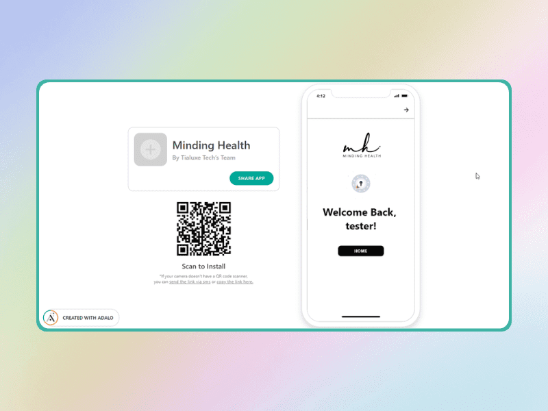 Adalo App Building a Native Mobile App with Adalo for Minding Health