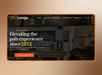 PM Lounge Edmonton: Modern One-Page Restaurant Website